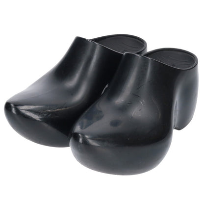Balenciaga Technoclog Enamel Mule Sandals Black Size 36