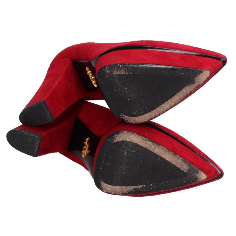 Prada Red Heel Sandals Size 34