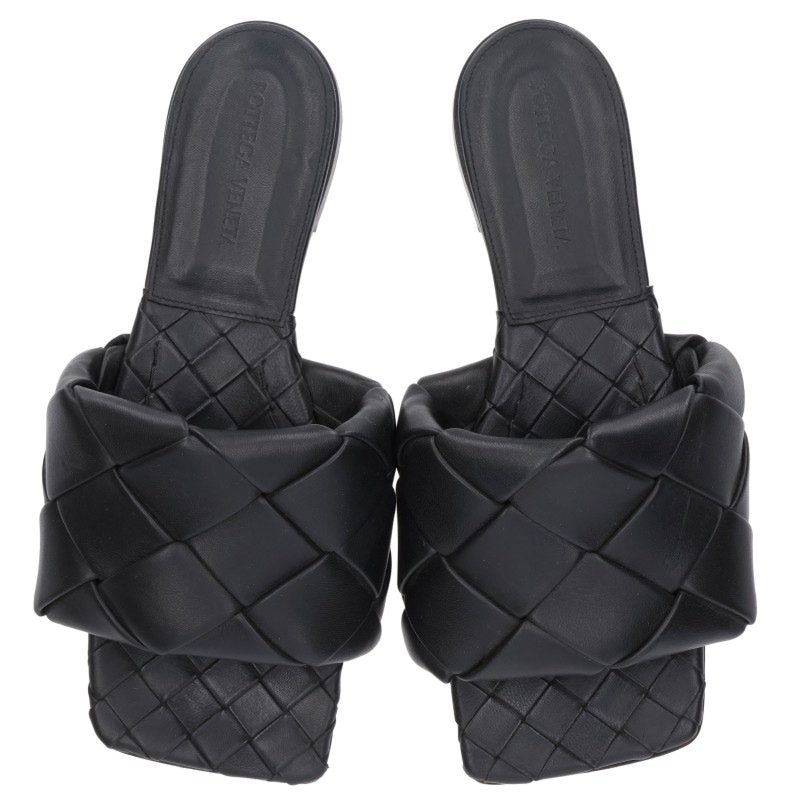 Bottega Veneta Black Lido Intrecciato Sandals Size 37