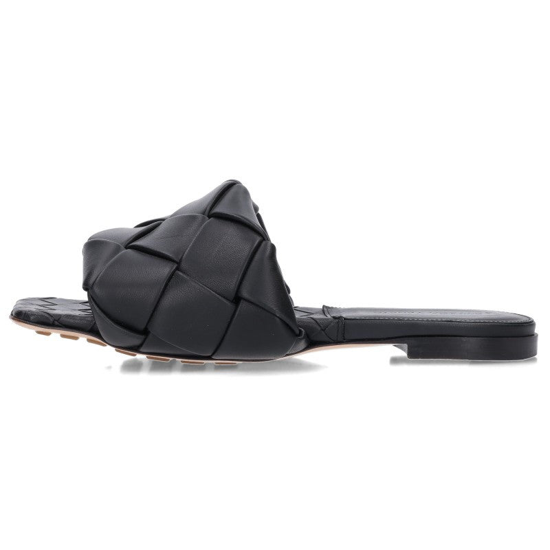 Bottega Veneta Black Lido Intrecciato Sandals Size 37