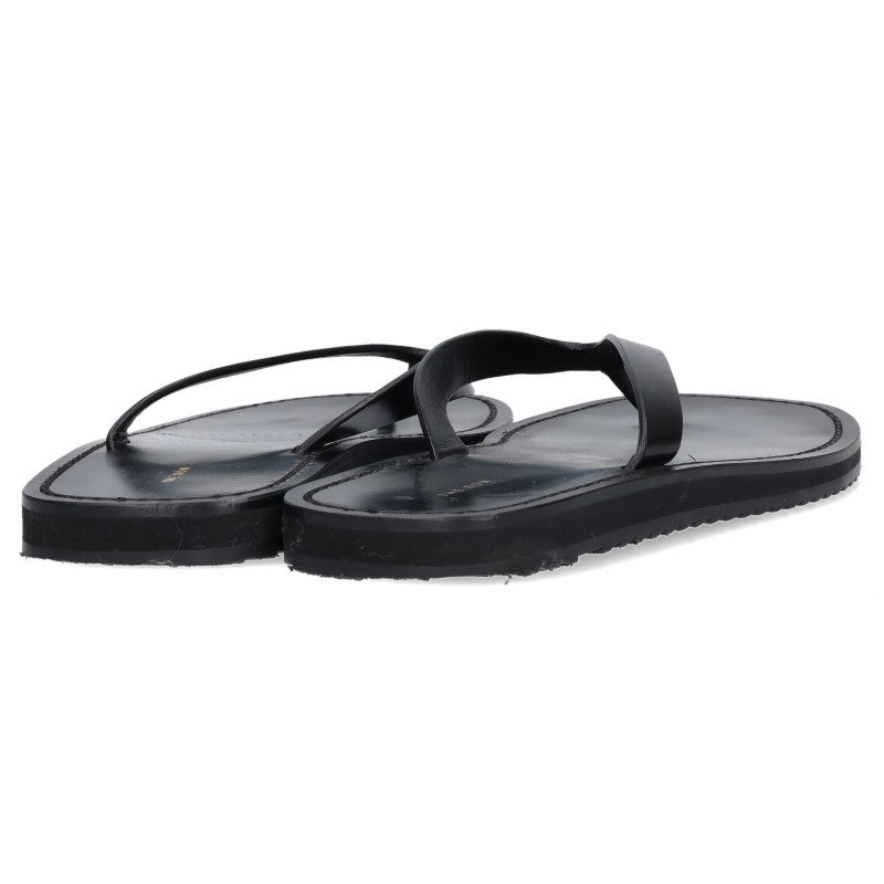 THEROW CITY FLIP FLOP Leather Sandals Black Size 38