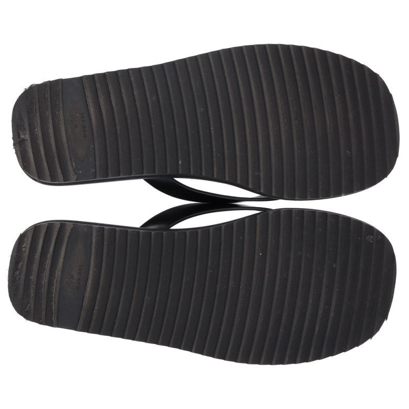 THEROW CITY FLIP FLOP Leather Sandals Black Size 38