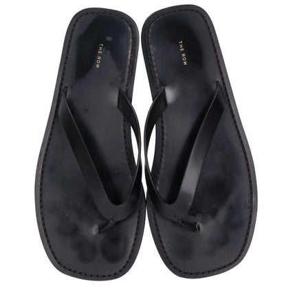 THEROW CITY FLIP FLOP Leather Sandals Black Size 38