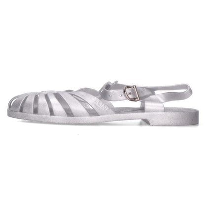 CELINE Rubber Sandals Silver Size 40
