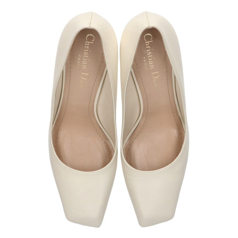 Christian Dior Metal Heel Off-White Gold Size 36