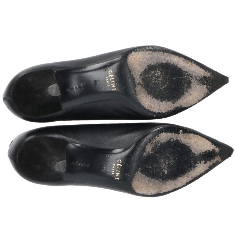 Celine Black Phoebe Era Leather Pumps Size 35