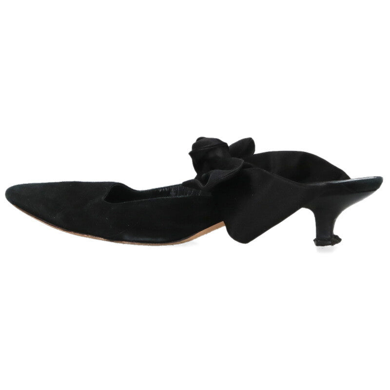 The Row Black Ribbon Strap Mules Size 38