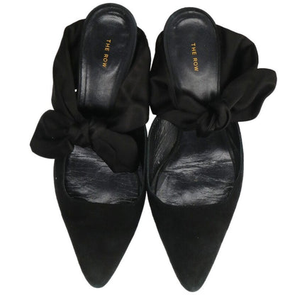 The Row Black Ribbon Strap Mules Size 38