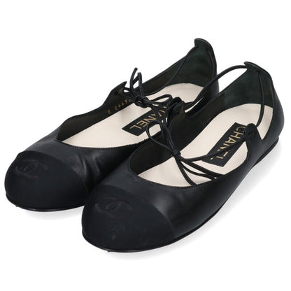 Chanel Coco Mark Flat Pumps Black Size 36C