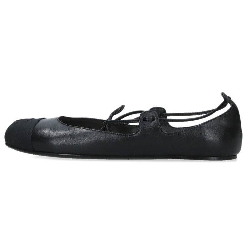 Chanel Coco Mark Flat Pumps Black Size 36C