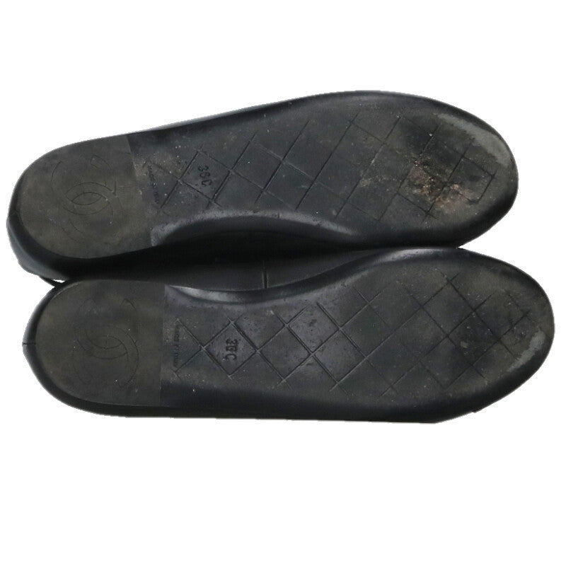 Chanel Coco Mark Flat Pumps Black Size 36C