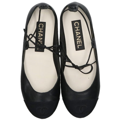 Chanel Coco Mark Flat Pumps Black Size 36C