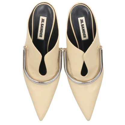 Jil Sander Light Beige Pointed Toe Accented Pumps Size 37.5