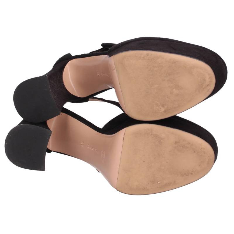 Gianvito Rossi Holly D'Orsay Suede Black Pumps Size 35