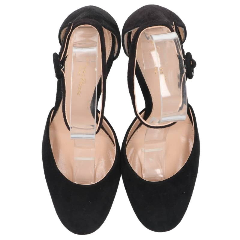 Gianvito Rossi Holly D'Orsay Suede Black Pumps Size 35