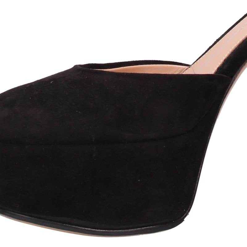 Gianvito Rossi Holly D'Orsay Suede Black Pumps Size 35