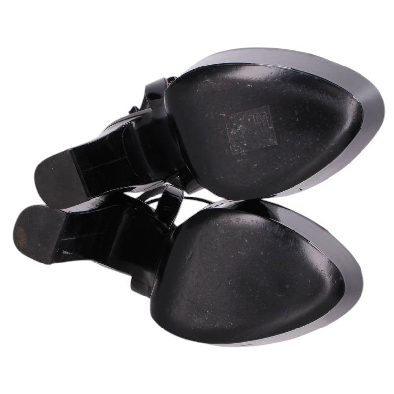 Saint Laurent Paris Patent Leather Belt Pumps Size 36