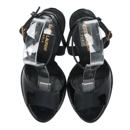 Saint Laurent Paris Patent Leather Belt Pumps Size 36