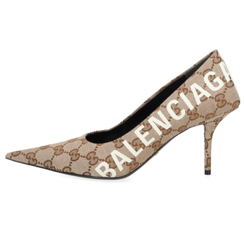 Balenciaga x Gucci BB Monogram Brown Heels Size 36