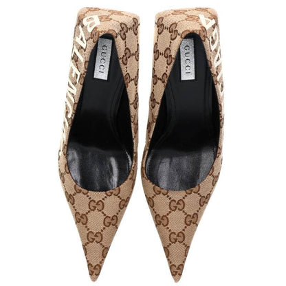 Balenciaga x Gucci BB Monogram Brown Heels Size 36
