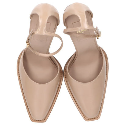Fendi Beige Leather Strap Pumps Size 36