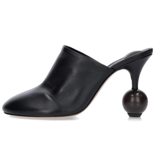 JACQUEMUS LES MULES BISOU Geometric Heel Mules Black Size 37