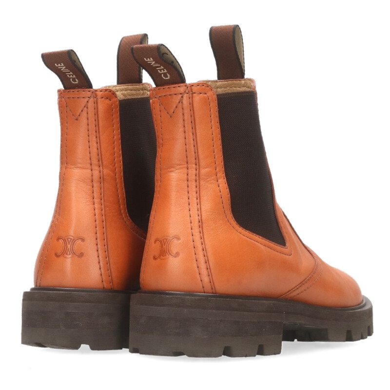 Celine Marguerite Side Gore Chelsea Boots Brown Size 38.5