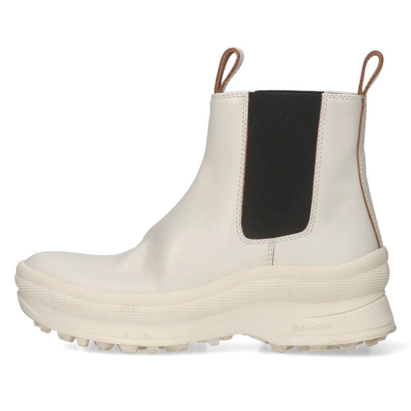Jil Sander White Side Gore Vibram Sole Boots Size 38