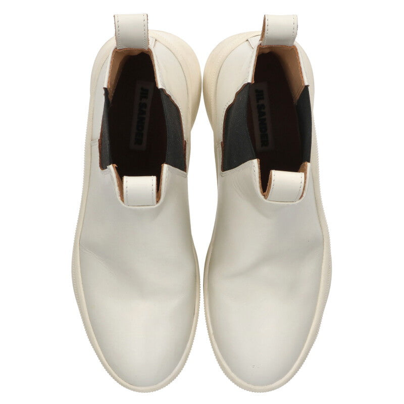 Jil Sander White Side Gore Vibram Sole Boots Size 38