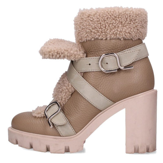 Christian Louboutin Beige Boa Heel Boots Size 36