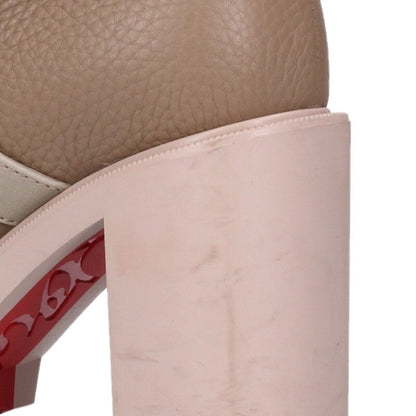 Christian Louboutin Beige Boa Heel Boots Size 36