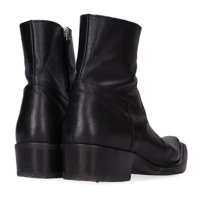 Acne Studios Black Side-Zip Leather Boots Size 41