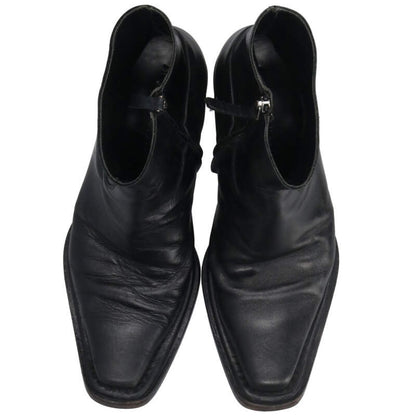 Acne Studios Black Side-Zip Leather Boots Size 41
