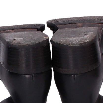 Acne Studios Black Side-Zip Leather Boots Size 41