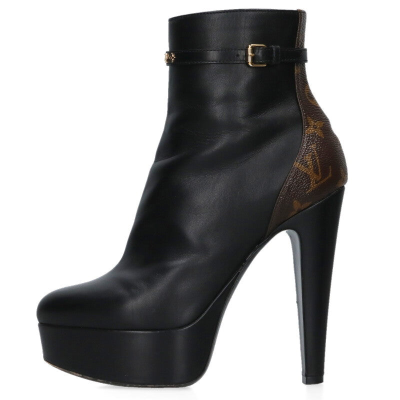Louis Vuitton Afterglow Line Monogram Heel Boots Size 37
