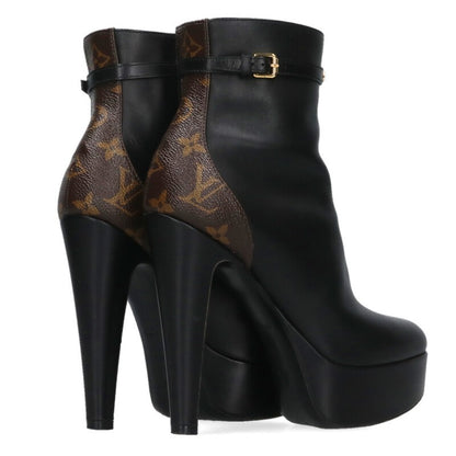 Louis Vuitton Afterglow Line Monogram Heel Boots Size 37