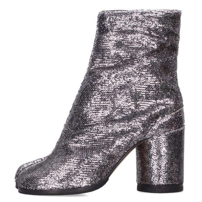 Maison Margiela Silver Sequined Tabi Boots Size 36