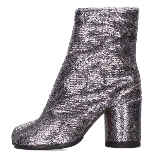 Maison Margiela Silver Sequined Tabi Boots Size 36