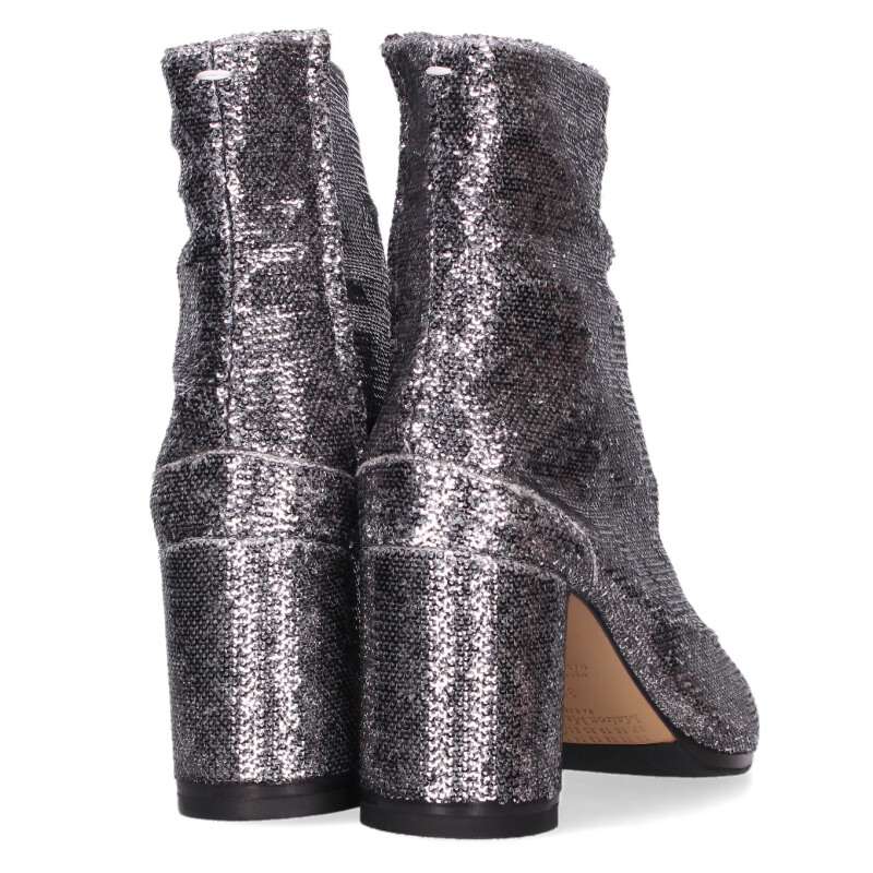 Maison Margiela Silver Sequined Tabi Boots Size 36