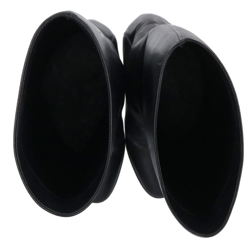 Celine Triomphe Leather Long Boots Black Size 35