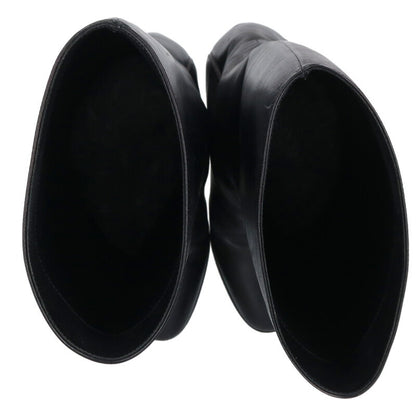 Celine Triomphe Leather Long Boots Black Size 35