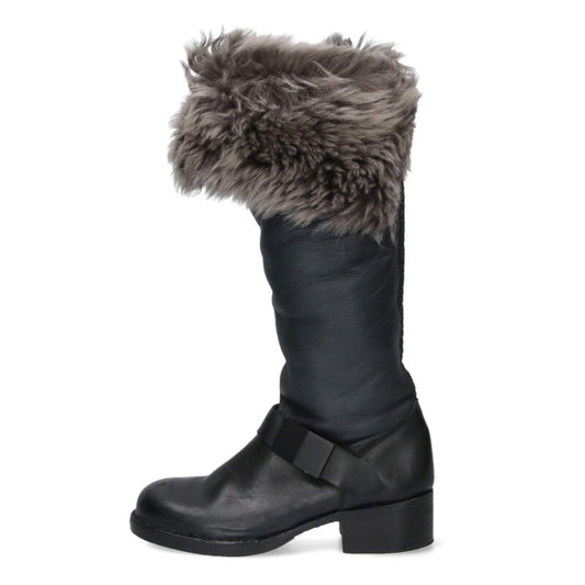 Incarnation Black Mouton Long Boots Size 36