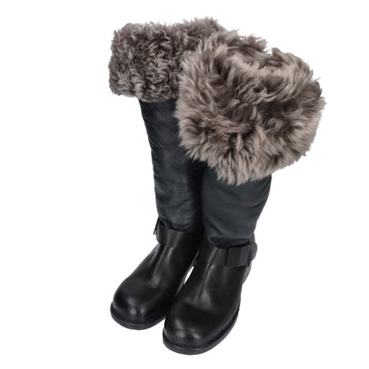 Incarnation Black Mouton Long Boots Size 36