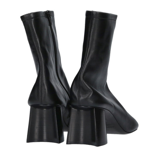 Balenciaga Black Leather Ankle Boots Size 37