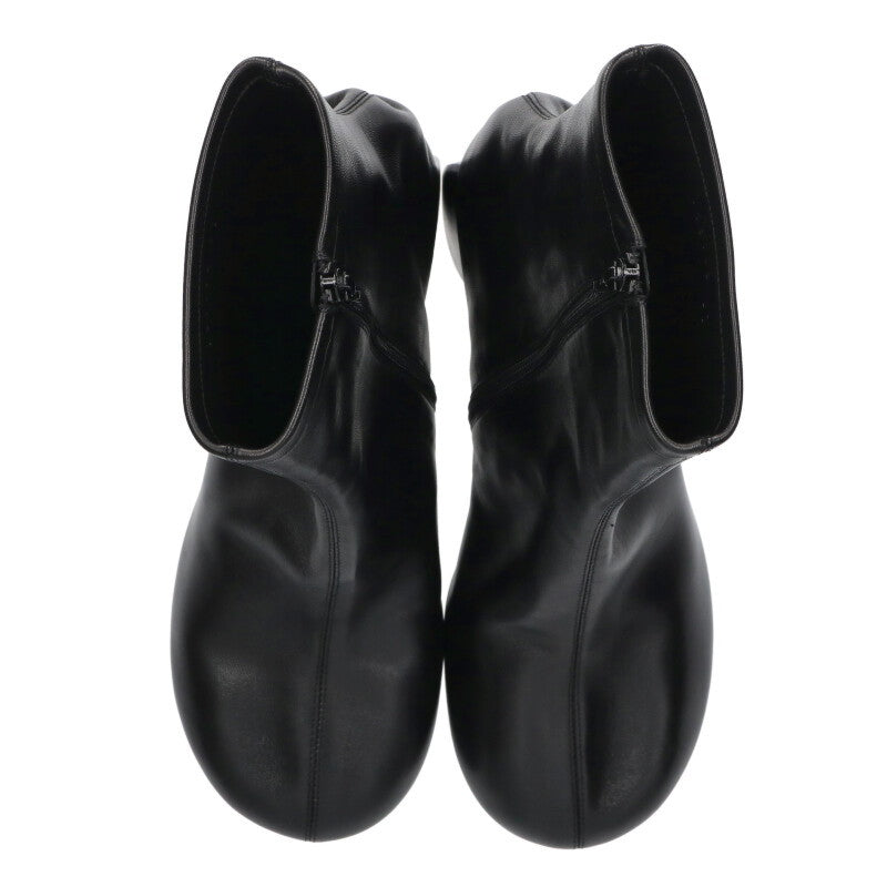 Balenciaga Black Leather Ankle Boots Size 37