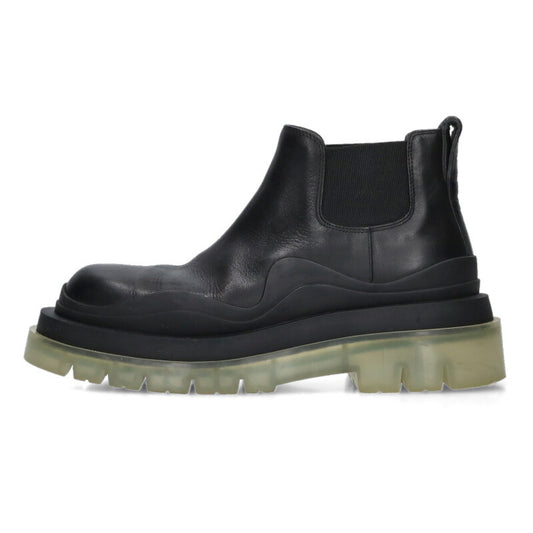 Bottega Veneta TIRE TIRE Low Cut Leather Black Clear Size 37