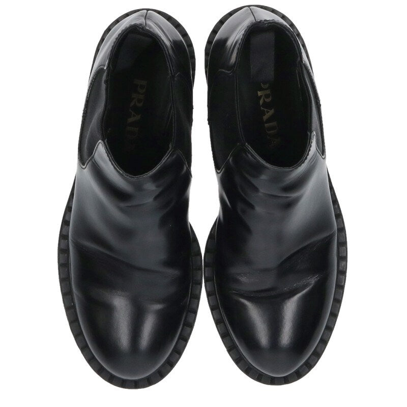 Prada Black Chocolate Side-Gore Chelsea Boots Size 36.5