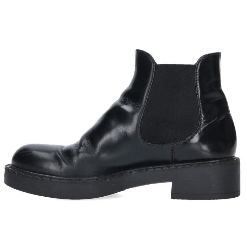 Prada Black Chocolate Side-Gore Chelsea Boots Size 36.5