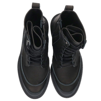 Yohji Yamamoto Cotton Duck Leather Military Boots Size 5