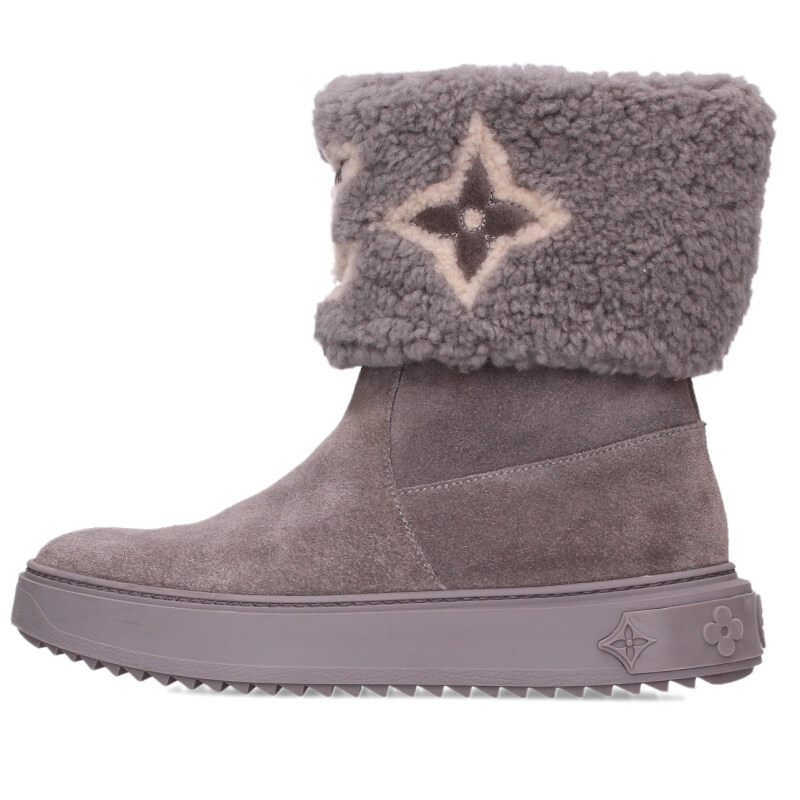Louis Vuitton Snowdrop Line Monogram Suede Boots Size 36.5